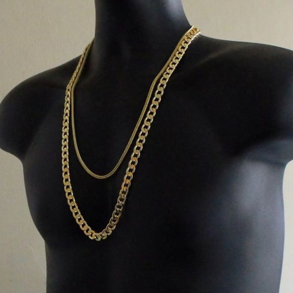 14K Gold Two Piece Chain Set - Picture 3 of 4